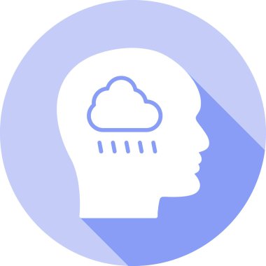 Kafa. Web simgesi basit illüstrasyon