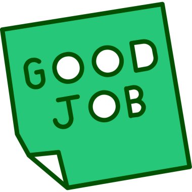 iyi iş simgesi, vektör illüstrasyonu