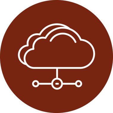 Bulut. Web simgesi basit illüstrasyon