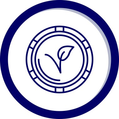 Bitki yaprak yuvarlak simge