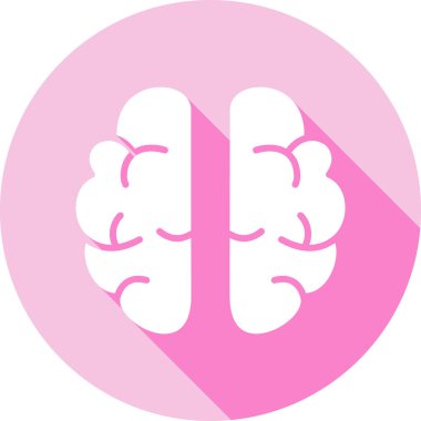 Beyin. Web simgesi basit illüstrasyon