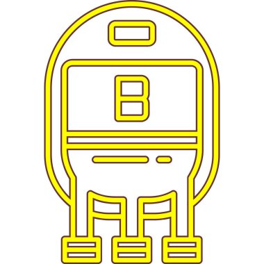 Bir robot simgesinin vektör illüstrasyonu