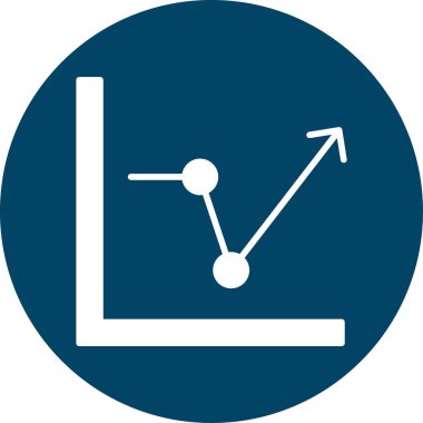 Bir grafiğin modern simgesinin vektör çizimi