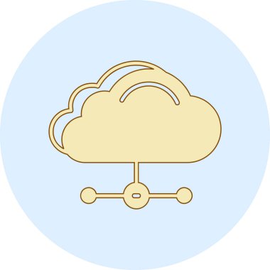 Bulut. Web simgesi basit illüstrasyon