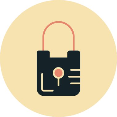 Kilit. Web simgesi basit illüstrasyon