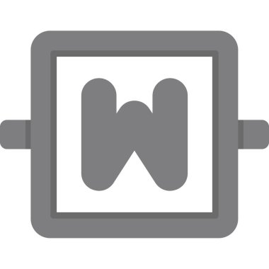 Tek bir izole ışık ikonu ve h harfinin vektör illüstrasyonu