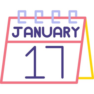 16 Ocak takviminde takvim ve tarih için beyaz zemin üzerinde basit takvim simgesi bulunan tek bir gün takviminde. Beyaz arka planda. dizayn