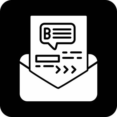 ileti ikonu vektör illüstrasyonu