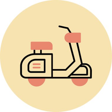 motosiklet simgesi vektör illüstrasyonu