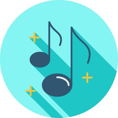 Müzik simgesi vektör illüstrasyonu