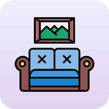 mobilya ikonu vektör illüstrasyonu