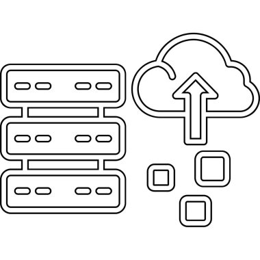 ağ veri merkezi simgesi vektör illüstrasyon tasarımı