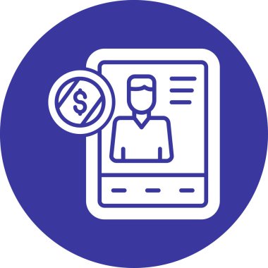 Hesap. Web simgesi basit illüstrasyon