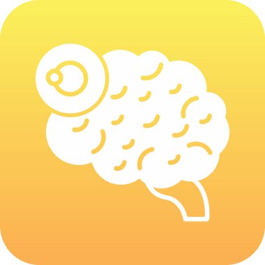 beyin ikonu vektör illüstrasyonu