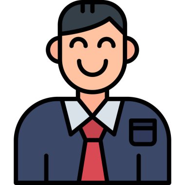 iş adamı simgesi, illüstrasyon, vektör