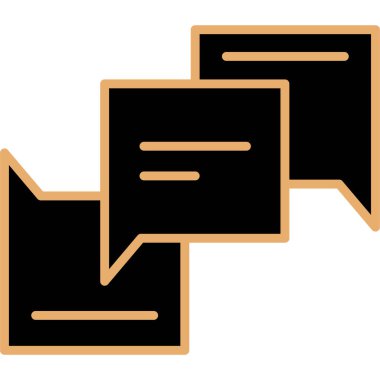 Sohbet simgesi, vektör çizimi