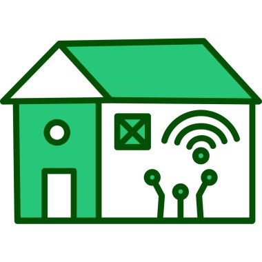 Wi-Fi yönlendirici ve wifi sembolü çizim tasarımı
