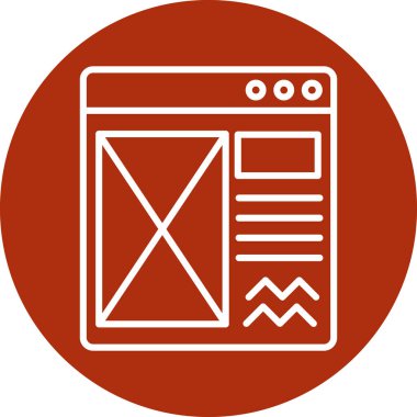 İnternet sitesi. Web simgesi basit tasarım