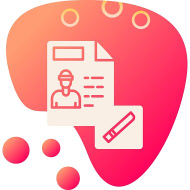 Bir adam ve dizüstü bilgisayar simgesinin vektör çizimi