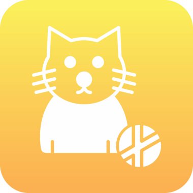 kedi simgesi, vektör illüstrasyonu