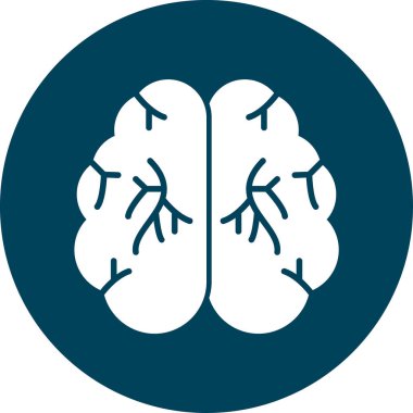 Beyin. Web simgesi basit illüstrasyon