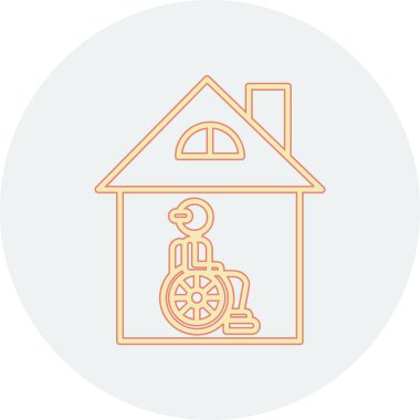 Ev. Web simgesi basit illüstrasyon