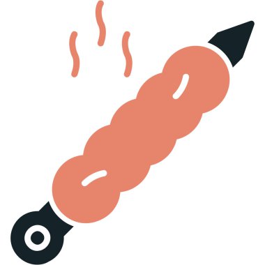 Sosis. Web simgesi basit illüstrasyon