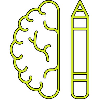 Yaratıcı fikir ikonu. Taslak yaratıcı fikir vektör rengi düz izole