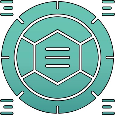 Eşsiz Pusula Vektör Satırı Simgesi