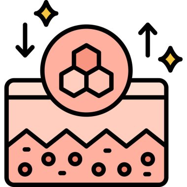 Bal ikonu. Ana hatlı bal vektörü rengi izole edilmiş