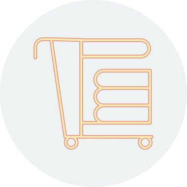 Alışveriş arabası ikon vektör illüstrasyonu