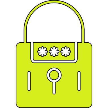 asma kilit ikon vektör çizimi