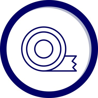 Dairesel pul simgesinin vektör illüstrasyonu