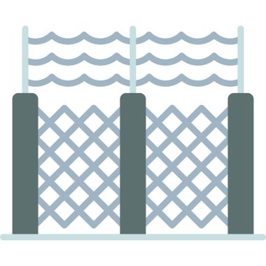 Çit düz vektör simgesi