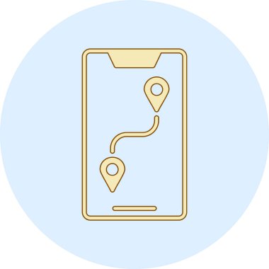 gps konum simgesi vektör çizimi