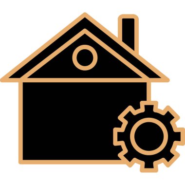 Altın inşaat evi simgesi