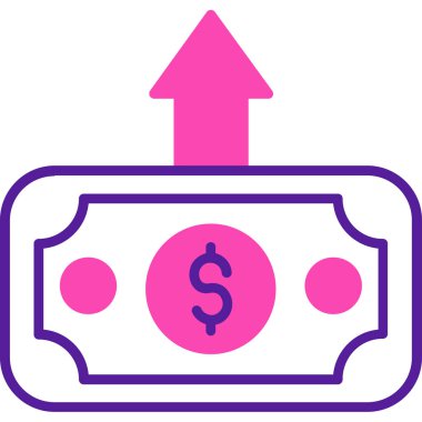 Para için. Web simgesi basit illüstrasyon