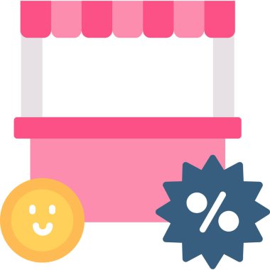 dükkan simgesi vektör illüstrasyonu