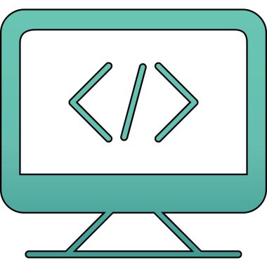 vektör lcd simgesi illüstrasyonu