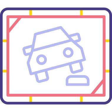 araba simgesi vektör illüstrasyonu