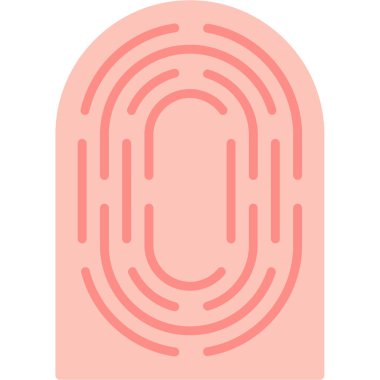 Parmak izi simgesinin vektör illüstrasyonu