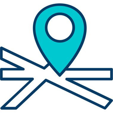 Harita iğnesi. Basit resimleme