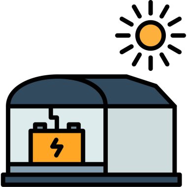 Filedoutline tarzında iklim değişikliği simgesi