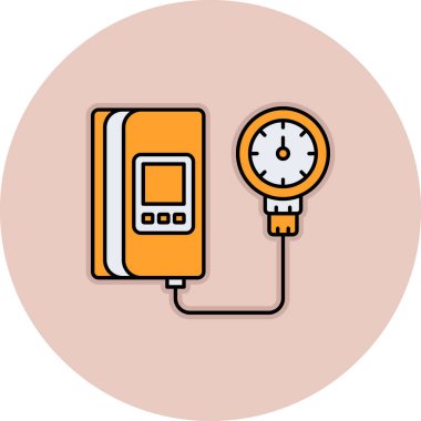 Alarm saat simgesi vektör illüstrasyon tasarımlı elektronik aygıt