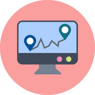 konum simgesi vektör illüstrasyonu