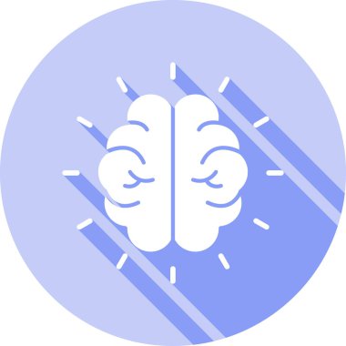 Beyin simgesi, basit tasarım vektör çizimi