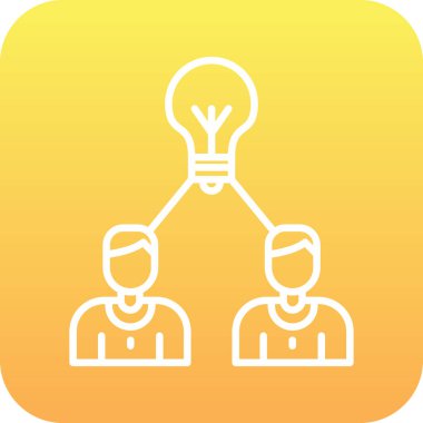 soyut arkaplanda izole edilmiş yaratıcı fikir simgesi