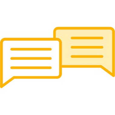 Sohbet mesajı vektör illüstrasyonu