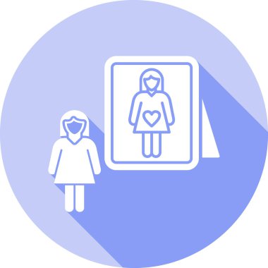 Kadın simgesinin vektör illüstrasyonu