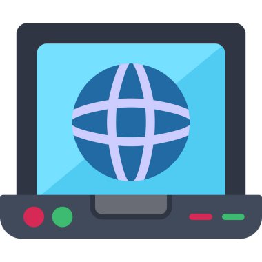 İnternet simgesi vektör illüstrasyonu